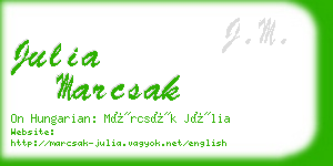 julia marcsak business card